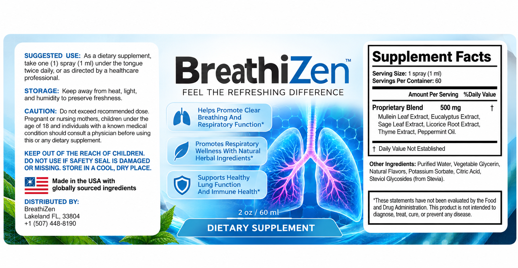 BreathiZen ingredients